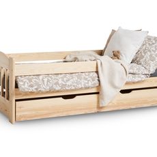 Detská drevená posteľ s úložným priestorom 180x80 Stas - borovica