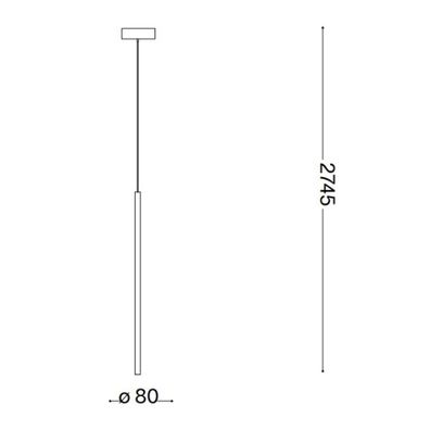 Ideal Lux - LED Luster na lanku FILO LED/3,5W/230V 2700K CRI 90 biela