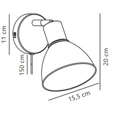 Nordlux - Nástenné bodové svietidlo POP 1xE27/18W/230V béžová