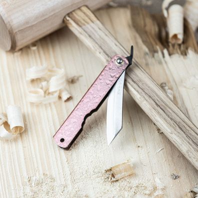 Japonský zatvárací nôž Higonokami NAGAO z ocele Yasuki s medenou rukoväťou - 73 mm