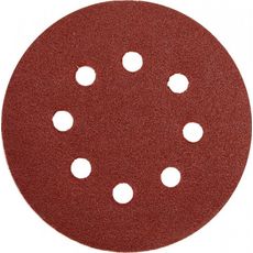 Brúsny papier 125 mm P150 s otvormi 5 ks suchý zips - YT-83456