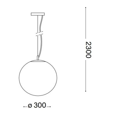 Ideal Lux - Luster na lanku MAPA 1xE27/42W/230V pr. 30 cm číra