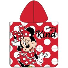 Dievčenské plážové pončo Minnie Mouse - motív Always be kind - 100% bavlna - rozmer 50 × 115 cm - pre deti od 3 do 6 rokov