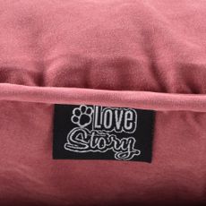 Ružový pelech pre psa 52x69 cm – Love Story