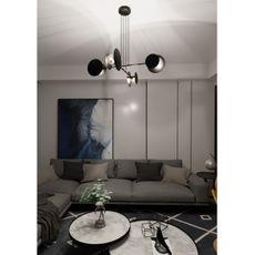 Luster na lanku IDEA 4xE27/15W/230V čierna