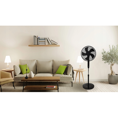LONGWELL INDUSTRIAL LTD Stojanový ventilátor 45W, 3 režimy, 5 lopatiek, diaľkové ovládanie