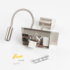 Brilagi - LED Nástenná lampa NUBILA 1xE27/25W/230V + LED/3W chróm/hnedá