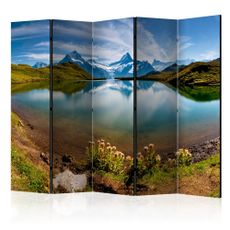Paraván Lake with mountain reflection Switzerland Dekorhome