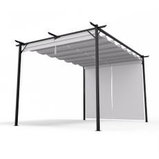 Blumfeldt Pantheon Robust, pergola, 3 x 4 m, s bočnými roletami, práškovo lakovaná oceľ odolná voči poveternostným vplyvom