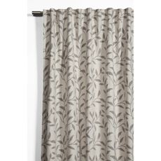 Sivo-béžový záves s prímesou ľanu 140x245 cm List – Sehlbach