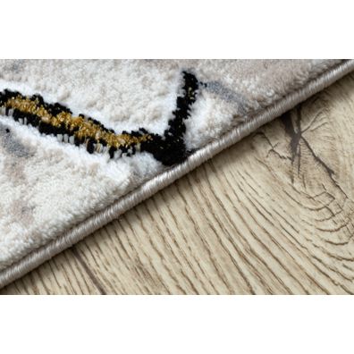Dywany Łuszczów , Kusový koberec Gloss 529A 53 3D mramor ivory/beige, 80x150, biela, kancelária