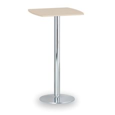 Koktailový stôl OLYMPO II, 660x660 mm, chrómovaná podnož, doska breza