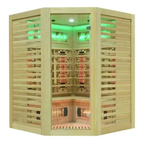 Infrasauna pre 3 osoby so soľným kameňom + turmalíny 150x150x190cm