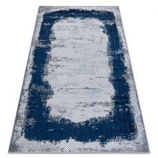 Modro-sivý štruktúrovaný koberec Core Rozmer: 160x220 cm