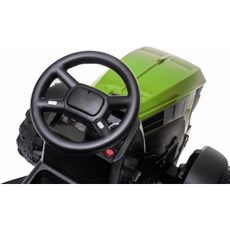 Elektrický traktor s vozíkom 2x30W/7000 mAh čierna/zelená + DO
