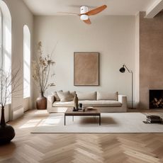 ZEVENTI - LED stropný ventilátor PADUA LED/18W/230V Wi-Fi Tuya biely/hnedý + DO