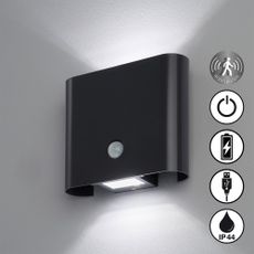 Čierne LED nástenné svietidlo Magnetics – Fischer & Honsel