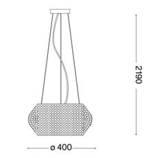 Ideal Lux - Krištáľový luster na lanku PASHA 6xE14/40W/230V pr. 40cm zlatá