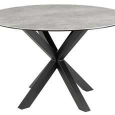Actona Jídelní kulatý stůl Heaven 119 cm šedý mramor/černý