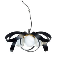 Zuma Line 1139 - Luster na lanku NELA FLAT 4xE14/40W/230V čierna