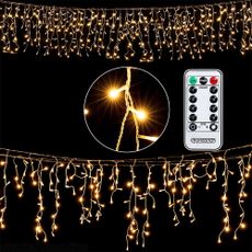 Vianočné LED svetlo do dažďa s diaľkovým ovládaním 10 m | teplá biela 400 LED