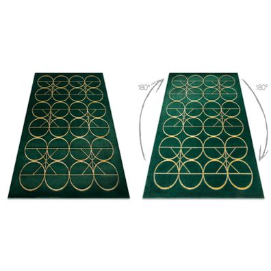 Dywany Łuszczów , Kusový koberec Emerald 1010 green and gold, 200x290, zelená, kancelária