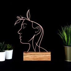 Hanah Home Kovová dekorácia Woman I 32 cm bronzová