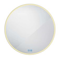 Nimco Zrkadlá - Zrkadlo s LED osvetlením, priemer 100 cm, dotykový senzor, hliník ZP 26004RVX