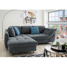 Livetastic ROZKLADACIA ROHOVÁ POHOVKA, textil, antracitová