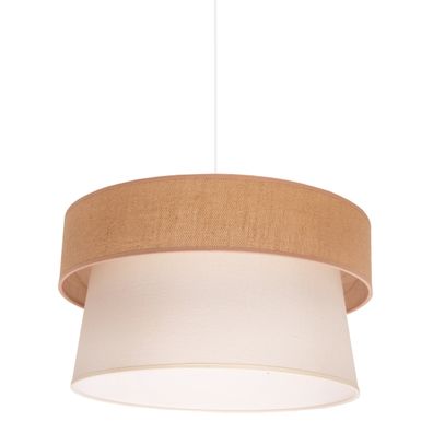 Duolla - Luster na lanku ETNIC 1xE27/40W/230V pr. 45 cm krémová/béžová