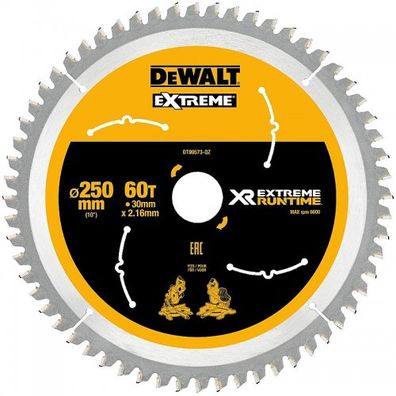 Pilový kotúč 250x30mm 60z DeWALT FLEXVOLT DT99573