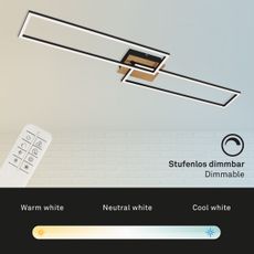 Brilo - LED Stmievateľný prisadený luster FRAME 2xLED/20W/230V 2700-5000 + DO