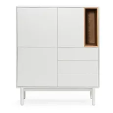 Krémovobiela komoda 100x120x40 cm Corvo – Teulat