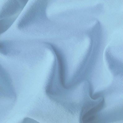 Bavlnené jersey napínacie prestieradlo na jednolôžko - 90 x 200 cm - svetlomodré