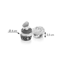 Cukrárske mini košíčky DELÍCIA ø 4 cm, 100 ks, na párty