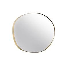 Estila Štýlové art deco nástenné asymetrické zrkadlo Alma so zlatým kovovým rámom v glamour nádychu 74 cm