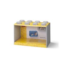 Detská sivá nástenná polica LEGO® Brick 8