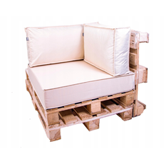 Golden Garden Paletové sedenie Golden Garden GG128/1 podsedák a vankúš 80cm x 80cm x 15cm Krémové