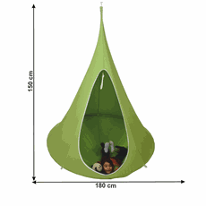 Závesné hojdacie kreslo, zelená, KLORIN NEW BIG SIZE CACOON HAMMOCK