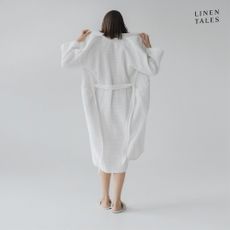 Biely župan veľkosť L/XL Honeycomb - Linen Tales