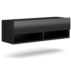 Vivaldi Závesný TV stolík Derby 100 cm čierny mat/čierny lesk