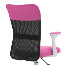 Detská stolička Neoseat MONKEY WHITE s podnožou — látka, biela / tmavo ružová