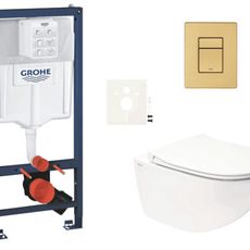 Závesný wc set do ľahkých stien / predstenová montáž Swiss Aqua Technologies Infinitio SIKOGRSIN11SCGN0