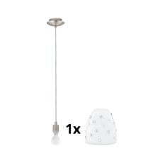 Eglo - LED Luster na lanku MY CHOICE 1xE14/4W/230V  chróm/biela