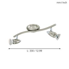 Eglo 78023 - LED Bodové svietidlo MAGNUM 2xGU10/3W/230V 3000K matný chróm