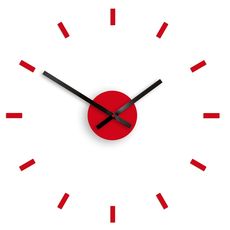 ModernClock 3D nalepovacie hodiny Punkt červené