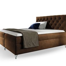 Wilsondo Čalúnená boxspring posteľ Guliette s matracom 120x200 - hnedá