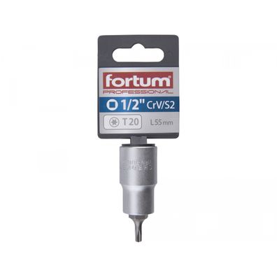 Hlavice zástrčná TORX, 1/2", TX 20, L 55mm, CrV/S2