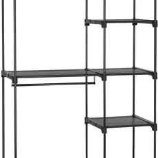 SONGMICS Otevřená šatní skříň PLUMB 112 cm černá