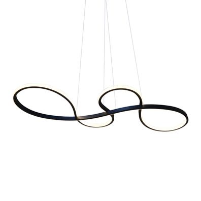 LED Luster na lanku SALSA LED/38W/230V 4000K čierna